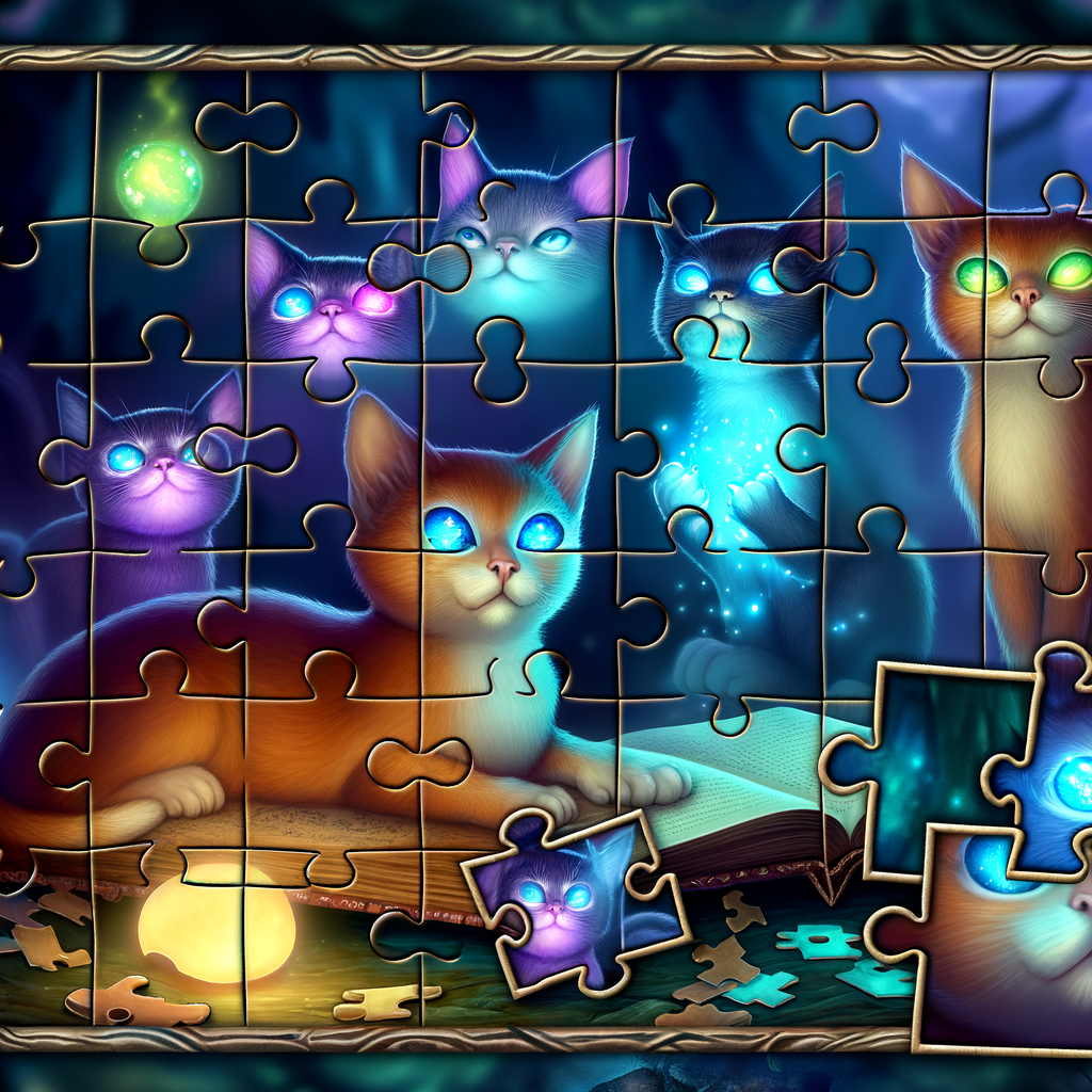 Jigsaw Puzzles: Cats Gardens